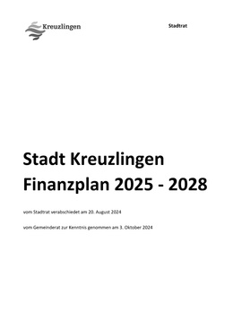 Finanzplan 2025 - 2028